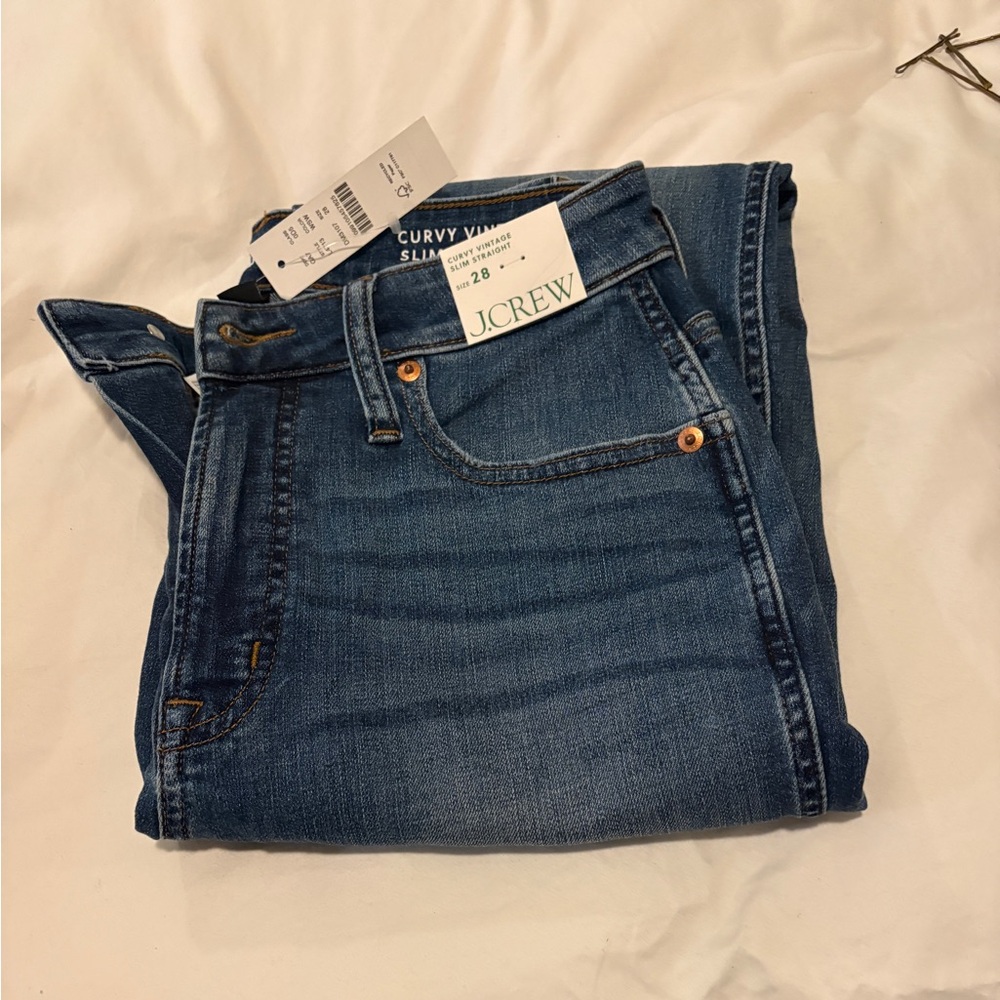 J. Crew Women's Curvy Slim Straight- warm surf wash